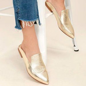 Chinese Laundry Kristin Cavallari Gold Flat Mules